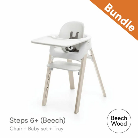 Stokke® Steps™High Chair(Beech)  3pc Bundle