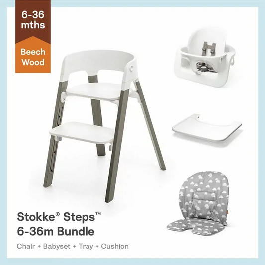 Stokke® Steps™High Chair (Beech) 4pc set(6-36m)