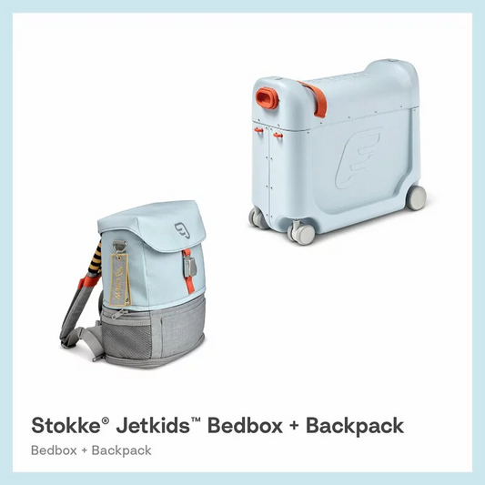 JetKids™by Stokke®Bed Box V3&Backpack Travel 2 pc bundle