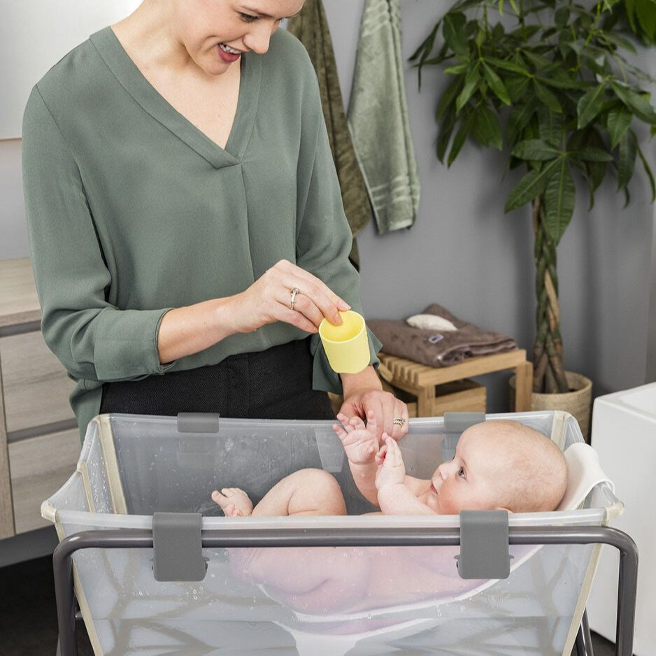 Stokke® Flexi Bath® Bundle Tub with Newborn Support (Sandy Beige, Gift Box)