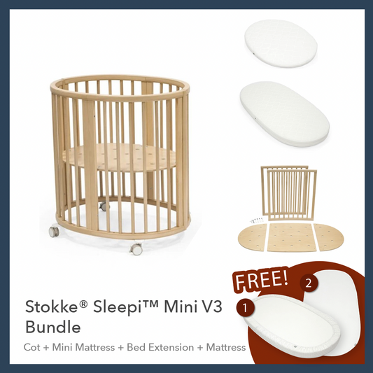 Stokke® Sleepi™ V3橢圓形迷你嬰兒床延長組合