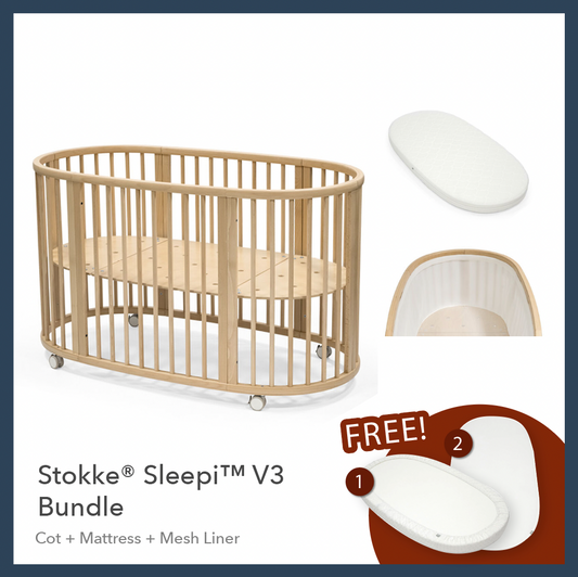 Stokke® Sleepi™V3 橢圓形嬰兒床 3件套