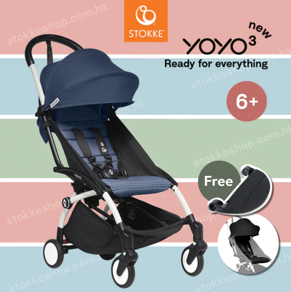 Stokke® YOYO³ stroller from 6 months (Air France Blue)