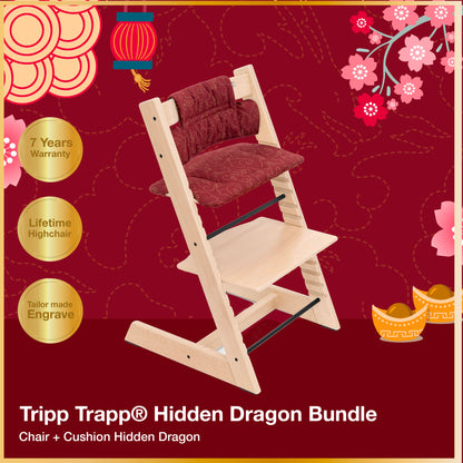 Tripp Trapp(Oak) Hidden Dragon 2 pc bundle(6-36m)