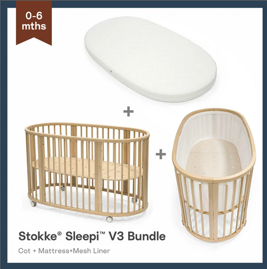 Stokke® Sleepi™V3 橢圓形嬰兒床 3件套