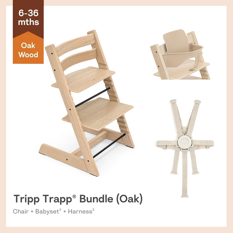 Tripp Trapp®3件套² 6-36個月 (橡木系列)