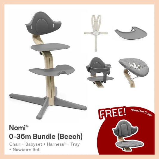 Stokke®Nomi®5 pcs Newborn bundle 0-36m (Beech Collection)