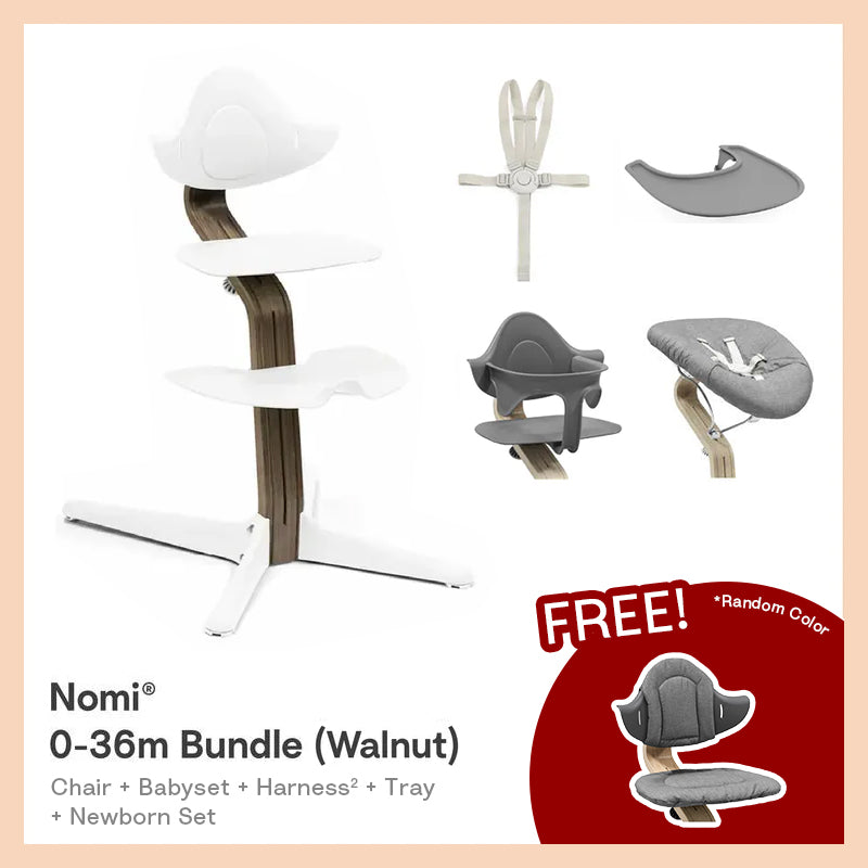 Stokke®Nomi®5 pcs Newborn bundle 0-36m (Walnut Collection)