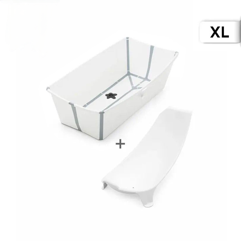 Stokke - Flexi Bath® 摺疊式浴盆連初生嬰兒浴架 XL套裝 (白色，禮盒裝)