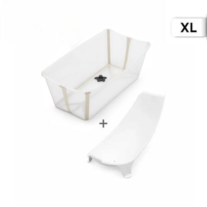 Stokke - Flexi Bath® 摺疊式浴盆連初生嬰兒浴架 XL套裝 (沙米色，禮盒裝)