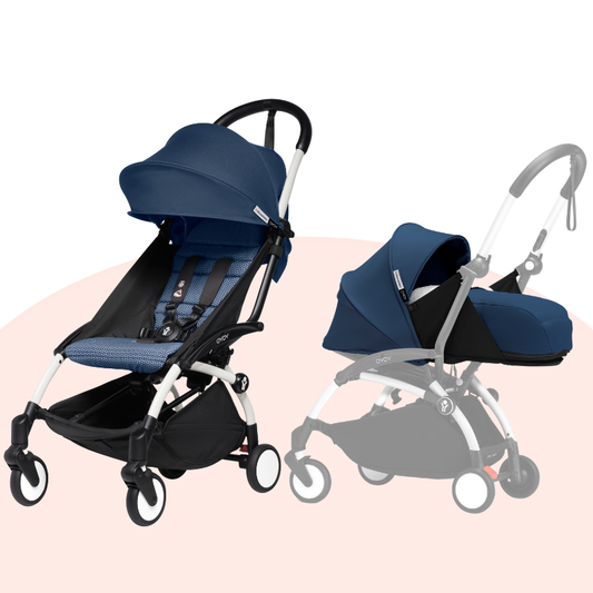 Stokke® YOYO³ stroller from newborn to toddler (Air France Blue)