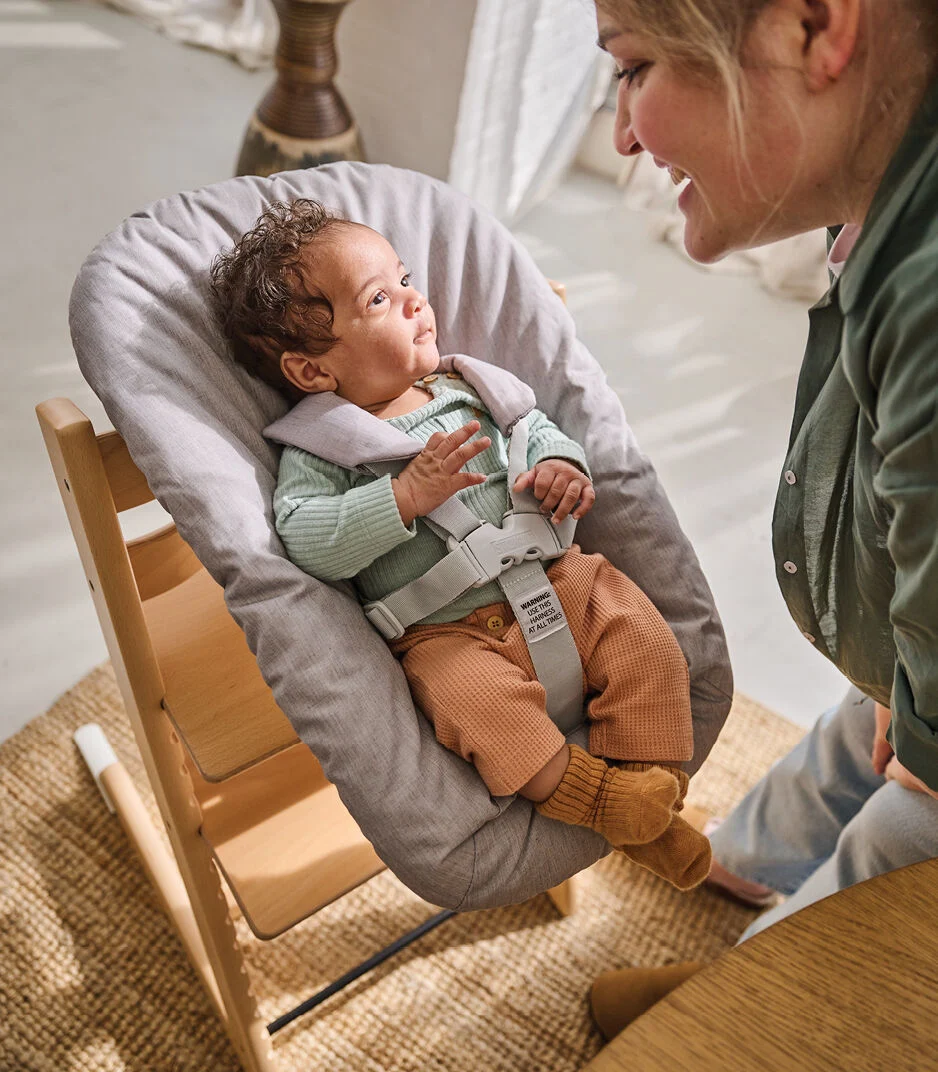 Tripp Trapp® High Chair Newborn 5pcs Set for 0-36m (Oak)-Baby Set²& Harness²