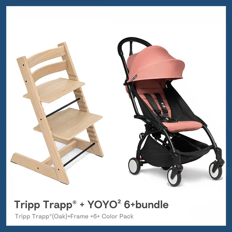 ⭐️Stokke®Tripp Trapp®成長椅(橡木) & YOYO² 6+顏色布件嬰兒車組合