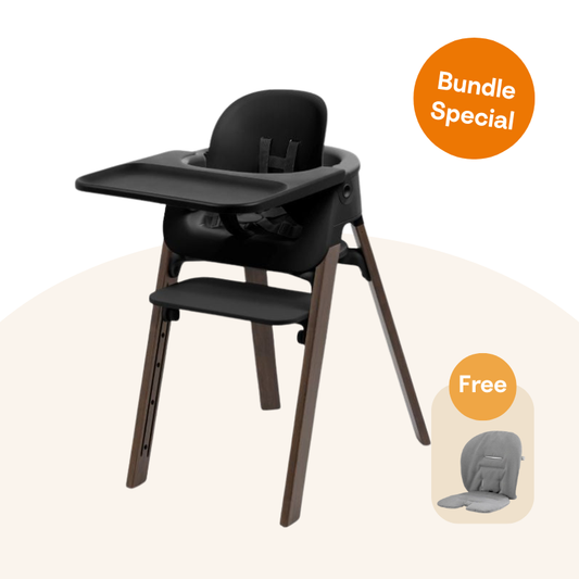 Stokke - Steps™ 多功能嬰童椅(黑色/暖棕色)【立即預訂！1個月後出貨】