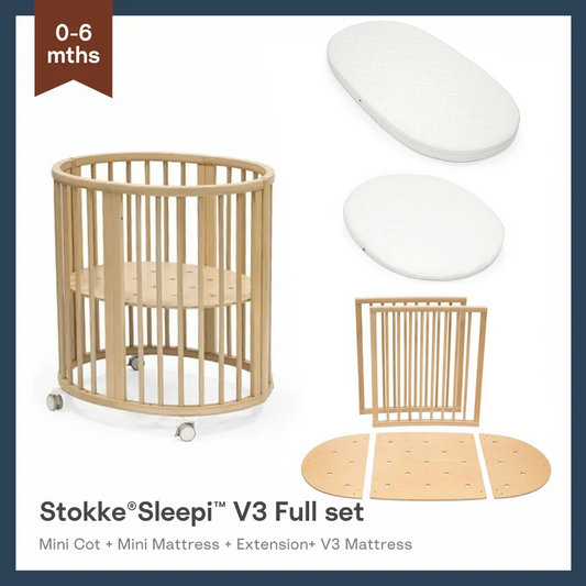 Stokke® Sleepi™ V3橢圓形迷你嬰兒床延長組合