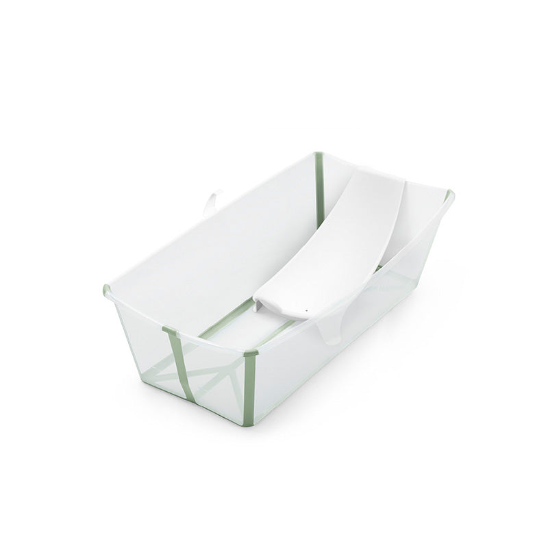 Stokke® Flexi Bath® Bundle Tub with Newborn Support XL Transparent Green