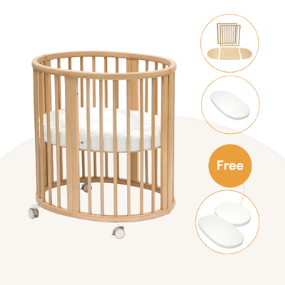Stokke - Sleepi™ V3橢圓形迷你嬰兒床4件套 (延長組合)