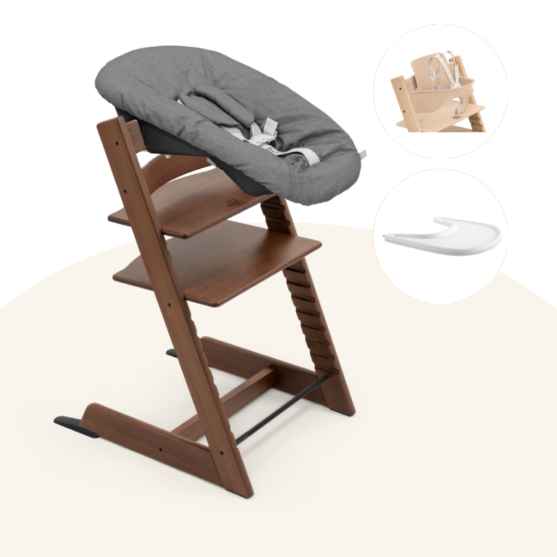 Stokke® Tripp Trapp® 初生嬰兒5件套 (胡桃木系列，適合0-36個月)