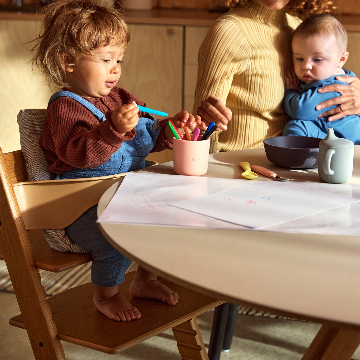 Stokke®Tripp Trapp®橡木餐椅& Flexi Bath® 浴盆成長組合 (for 6-36 個月)