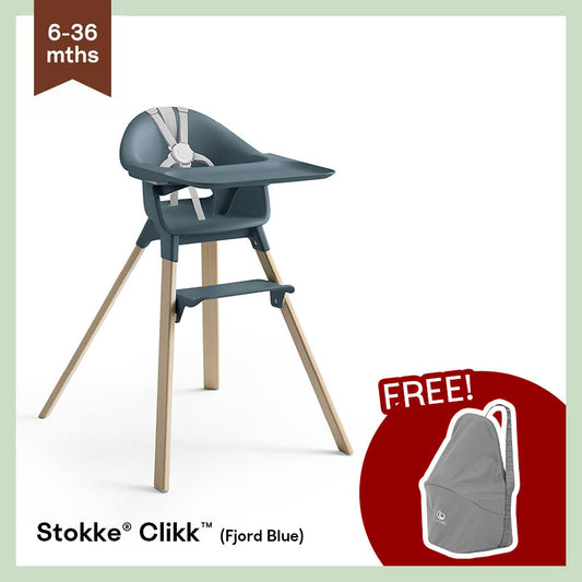 Stokke® Clikk™ High Chair (Fjord Blue)