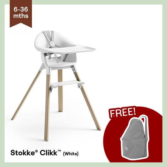 Stokke® Clikk™ High Chair (White)