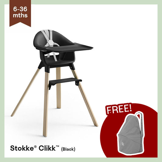 Stokke® Clikk™ High Chair (Black Natural)