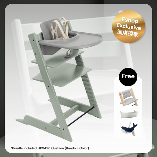 Stokke - Tripp Trapp® 4件套 冰川綠 (山毛櫸木系列，適合6-36個月)