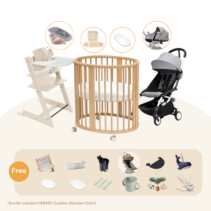 Stokke® Tripp Trapp＆YOYO³  &Sleepi™ V3 mini newborn Set (Beech, for 0-36 months)