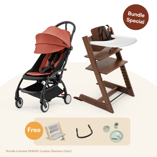 Stokke® TT＆YOYO⁵ Growth Bundle (Walnut, for 6-36 months)