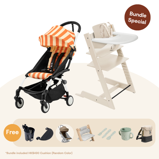 Stokke® TT＆YOYO³ Growth Bundle (Beech/Riviera Collection, for 6-36 months)