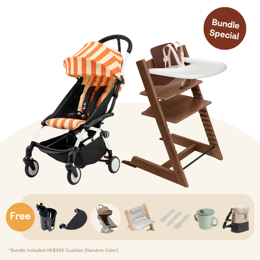Stokke-TT＆YOYO³ Growth Bundle (Oak/Riviera Collection, for 6-36 months)