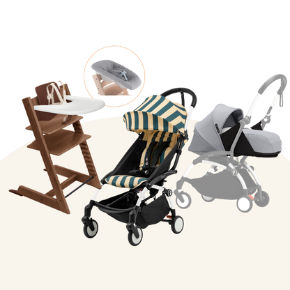 Stokke - TT＆YOYO³ Newborn Bundle (Oak/Riviera Collection, for 0-36 months)