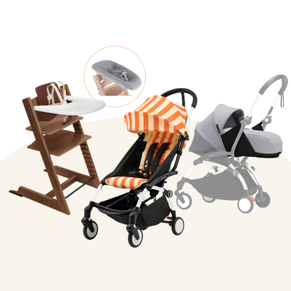 Stokke - TT＆YOYO³ Newborn Bundle (Oak/Riviera Collection, for 0-36 months)