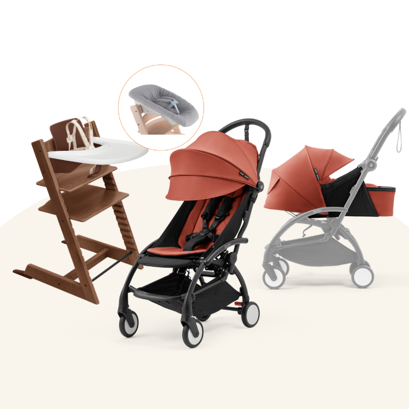 Stokke® TT＆ YOYO⁵  初生嬰兒套組 (橡木系列，適合0-36個月)