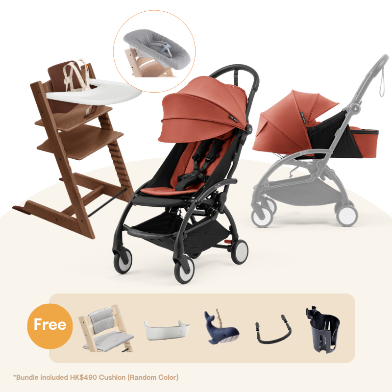 Stokke® TT＆ YOYO⁵  初生嬰兒套組 (橡木系列，適合0-36個月)