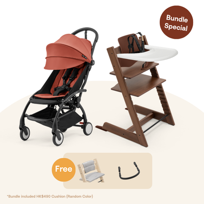 Stokke® TT＆YOYO⁵ 成長系列套組 (胡桃木系列，適合6-36個月)