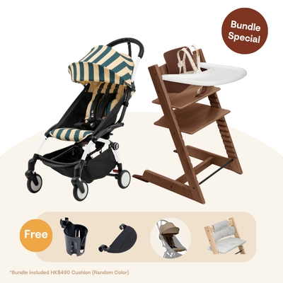 Stokke-TT＆YOYO³ Growth Bundle (Oak/Riviera Collection, for 6-36 months)