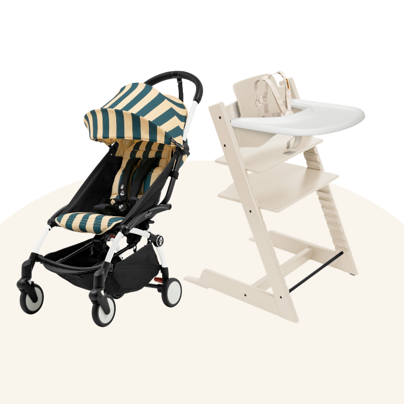 Stokke® TT＆YOYO³ Growth Bundle (Beech/Riviera Collection, for 6-36 months)