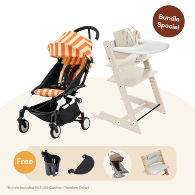 Stokke® TT＆YOYO³ Growth Bundle (Beech/Riviera Collection, for 6-36 months)