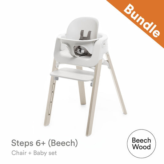 Stokke® Steps™多功能嬰童椅兩件套(山毛櫸木系列)