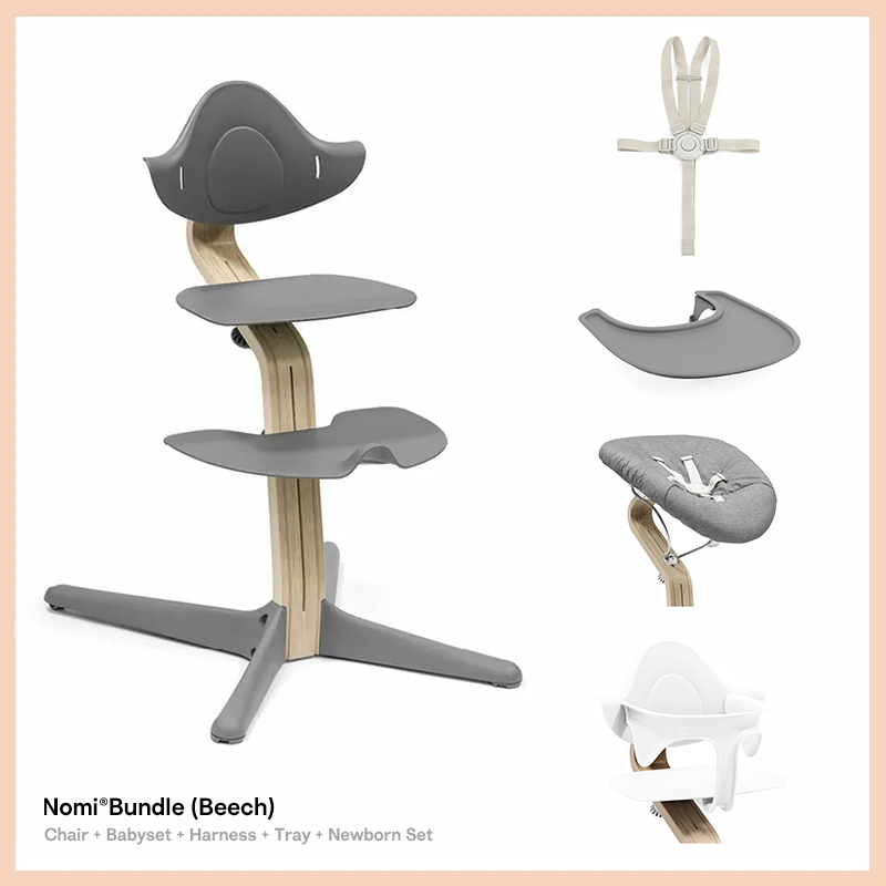 Stokke® Nomi®成長椅初生5件套0-36個月 (山毛櫸木系列)