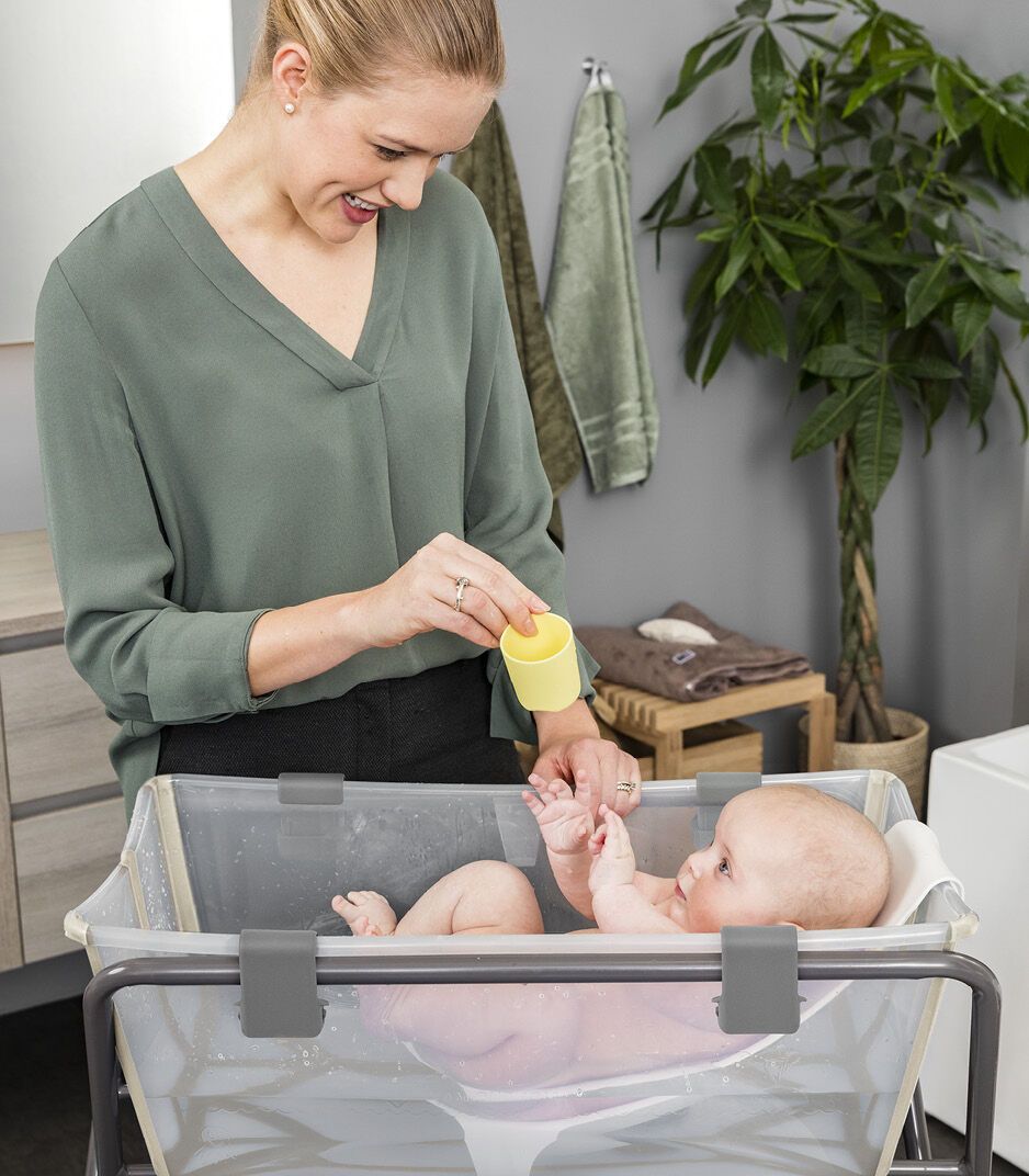 Stokke® Flexi Bath® Bundle Tub with Newborn Support (Sandy Beige, Gift Box)【Pre Order Now! Delivery after 1 month】