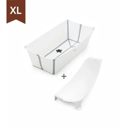 Stokke® Flexi Bath® 摺疊式浴盆連初生嬰兒浴架 XL套裝 (白色，禮盒裝)