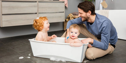 Stokke® Flexi Bath® 摺疊式浴盆連初生嬰兒浴架 XL套裝 (沙米色，禮盒裝)【立即預訂！10月底後出貨】